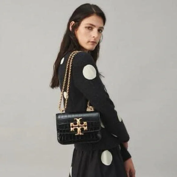 💰SOLD - 77044 - Tory Burch Eleanor Embossed Small Convertible Shoulder Bag - Picture 13 of 14